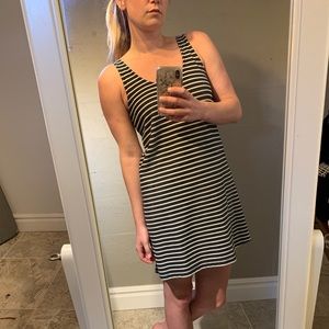 Madewell blue and white tank dress